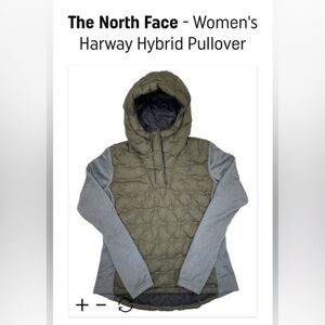 The North Face Mashup Insulated Hooded Pullover Women’s XL - Green and Gray